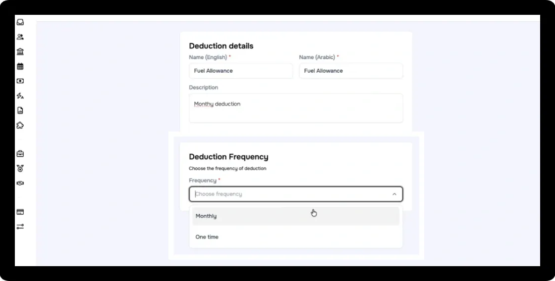 Recurring payroll deductions