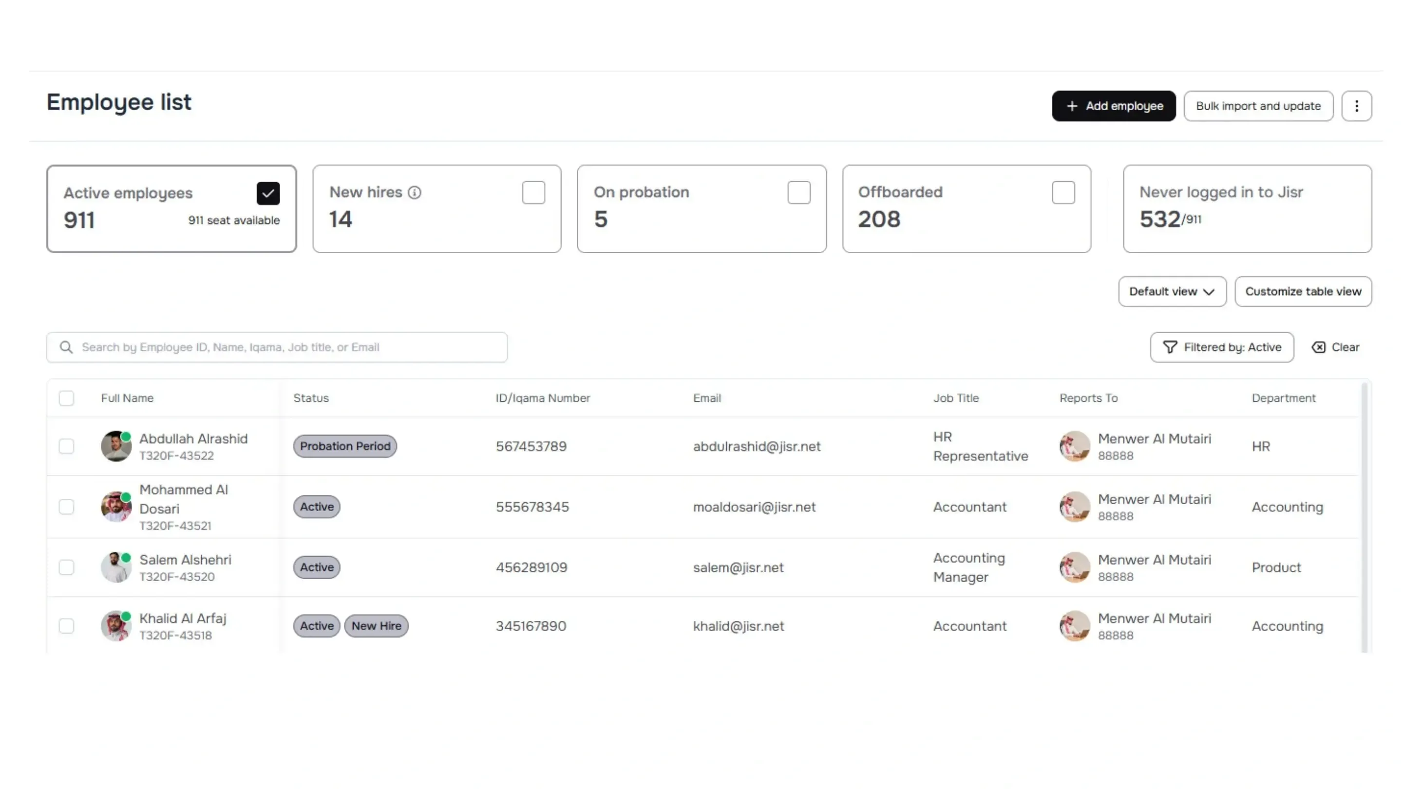 Employee directory enhancements