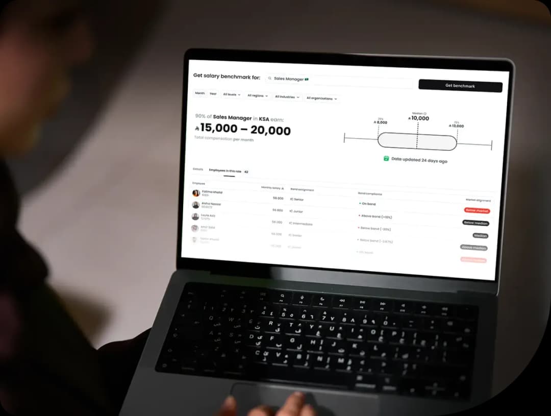 Local salary data card